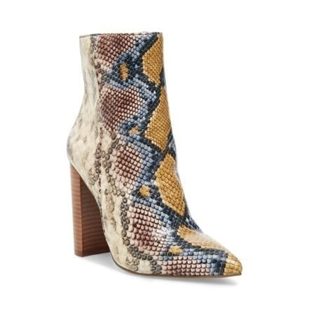 Steve Madden Trista Multi-color Snake Booties